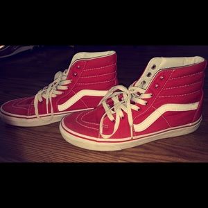 Red Vans CANVAS SK8-HI Vans